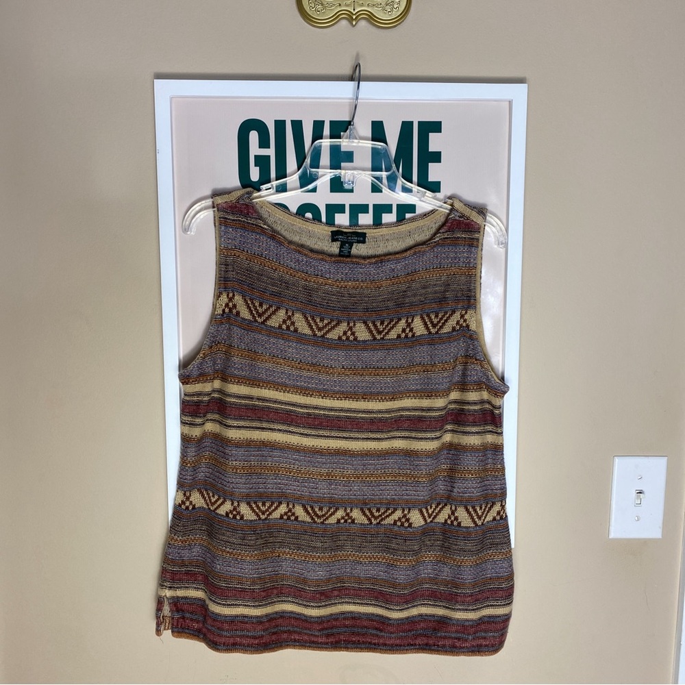 Vintage Y2k Linen Striped Top